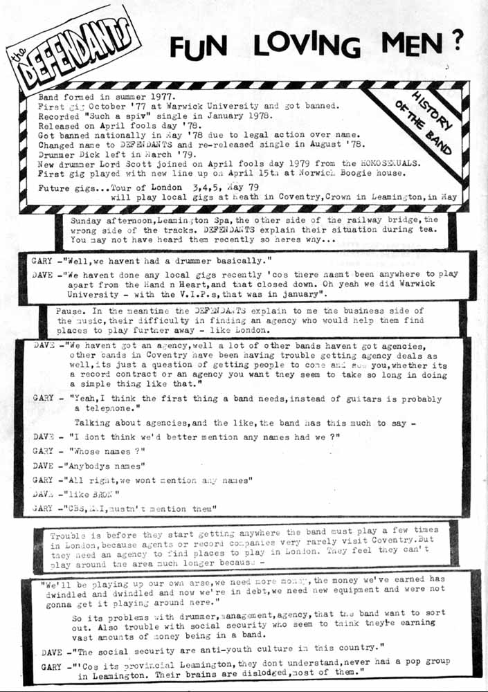 first page of fanzine article
