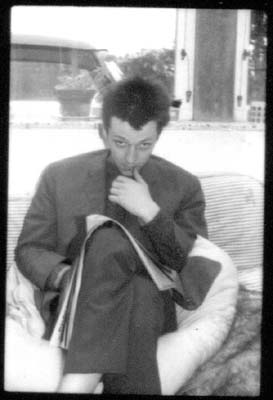 grainy black and white print of Garry McManus