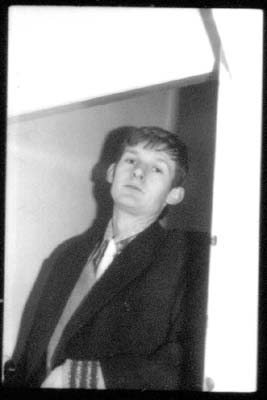grainy black and white print of Victor Scott