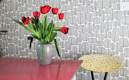 tulips on table