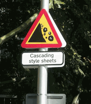  amusing photograph of a CSS warning road sign 