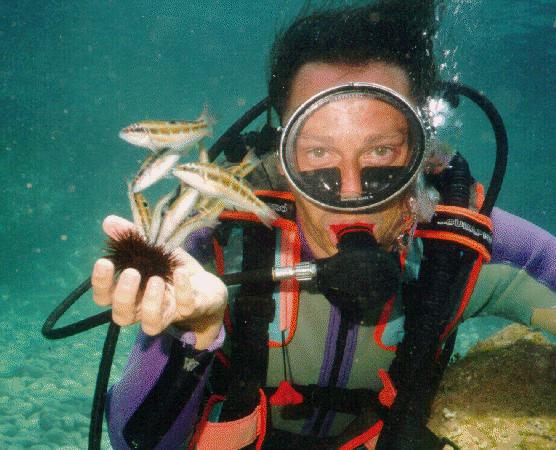 underwater photograph of Kevin in scuba gear