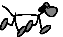 animation of a walking dog