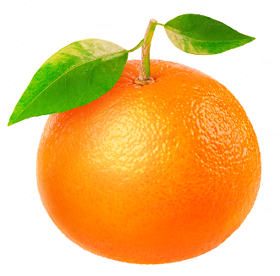 pretty picture of a single Tangerine with attached leaves